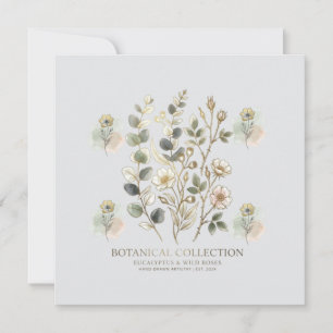 Convite Coleção Botânica Ethereal Gold & Sage