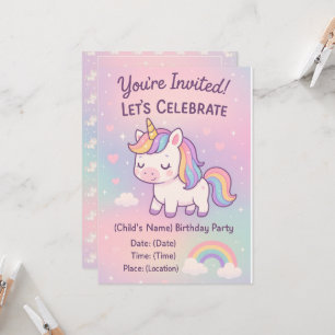 Convite Coleção de Aniversário Kawaii