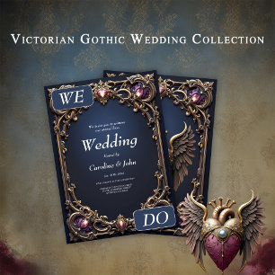 Convite Coleção de Casamento Gótico Vitoriano