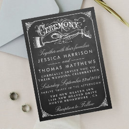 Convite Coleção de Casamentos de Chalkboard do Casamento V