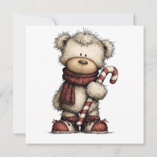 Convite Coleção de Clipart de Natal Urso Teddy