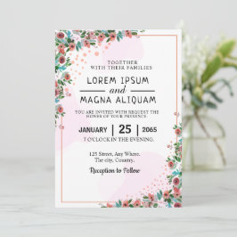 Convite coleção de design de cartas de casamento bonito