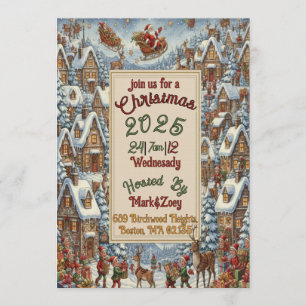 Convite Coleção de Natal do Papai Noel em Aquarela Vitoria