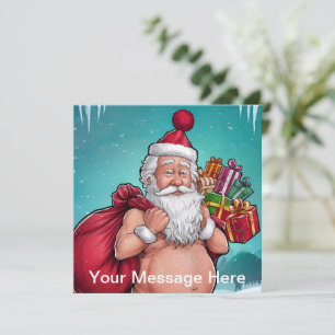 Convite Coleção de Natal Engraçado Papais noeis Sujos