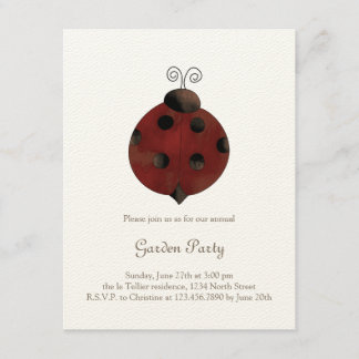 Convite Coleção do jardim · Joaninha