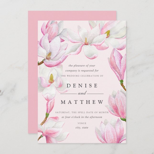 Convite Coleção Magnolia (Frente/Verso)