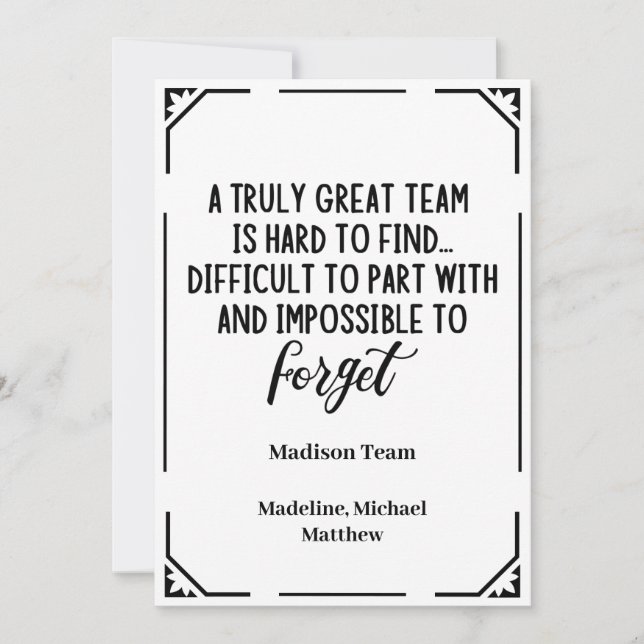 Convite Colega de Trabalho Personalizado Saindo da Equipe  (Frente)