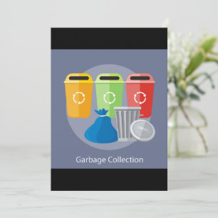 Convite Coleta de Lixo Gerenciamento de Resíduos Reciclage