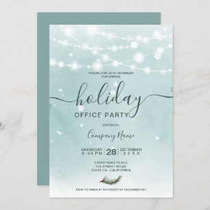 Convite Coletivo de neve com luzes azuis