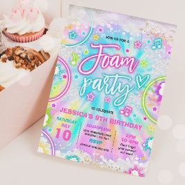 Convite Coletor de Festa de aniversário de espuma Coluna C