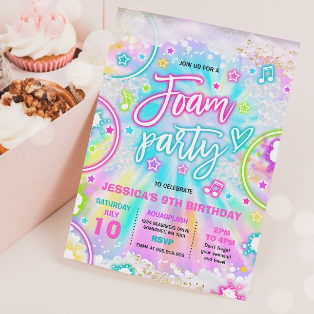 Convite Coletor de Festa de aniversário de espuma Coluna C (Criador carregado)