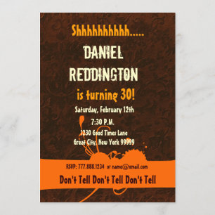 Convite Coletor de pintura de aniversário de 30 anos SURPR