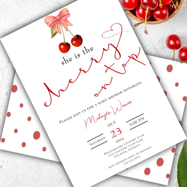 Convite Colette Cherry no Top Baby Girl Invent (Criador carregado)