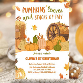 Convite Colheita de Outono Abóbora Folhas Montanhas de Fen