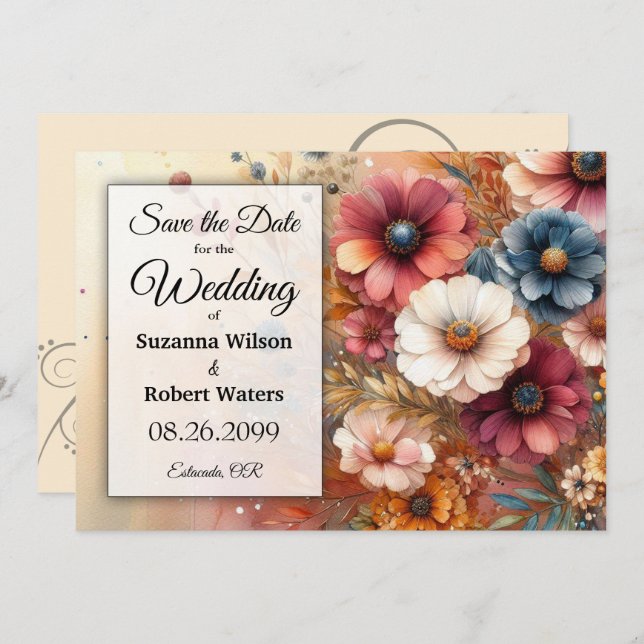 Convite Colheita de Petais e Pintados (Frente/Verso)