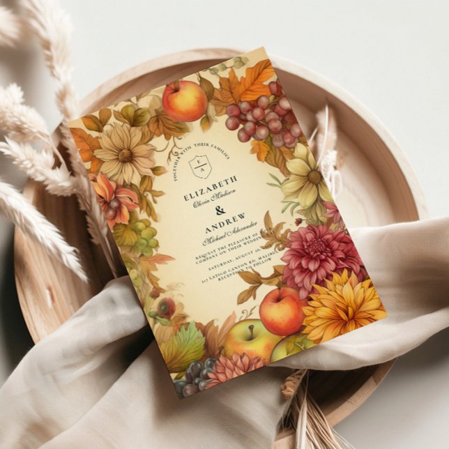 Convite Colheita Floral Casamento de Outono (Criador carregado)