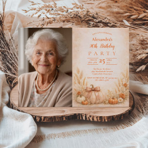 Convite Colheita Floral de Outono de 90 Anos
