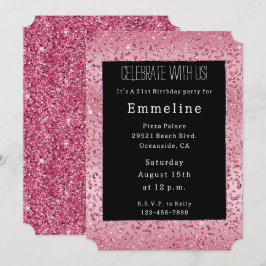 Convite Colher-Leopardo Rosa-Rosa