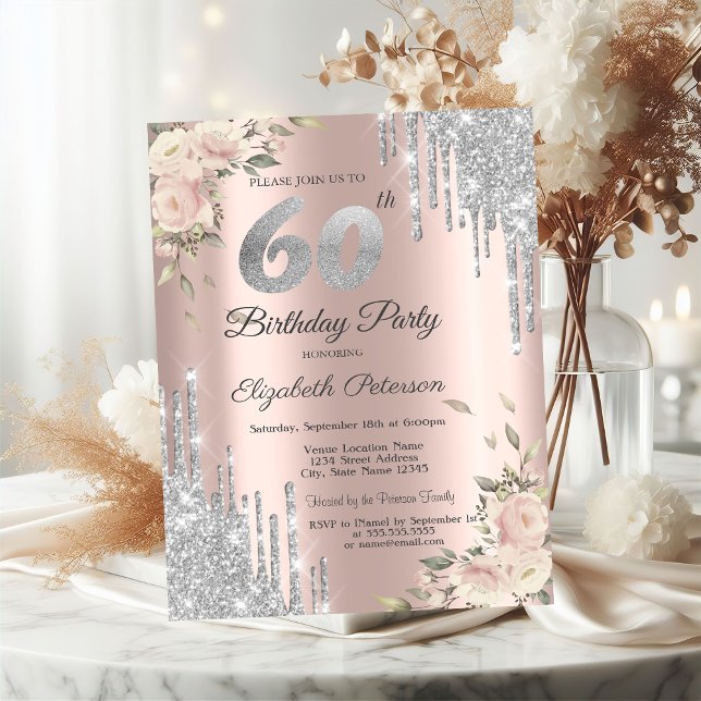 Convite Colírio de prata, Rosas 60º aniversário (Criador carregado)