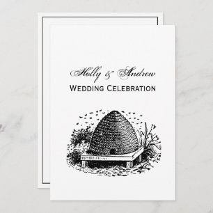 Convite Colmeia de abelhas #1 Heraldic Vintage