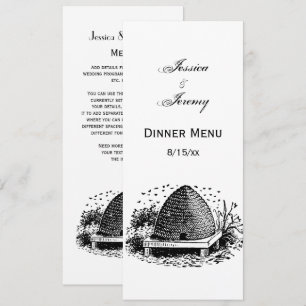 Convite Colmeia e Abelhas #1 Heráldica Vintage