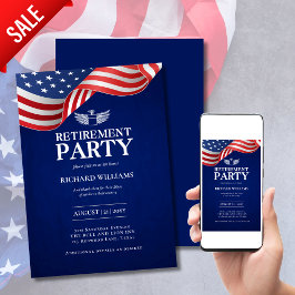 Convite COLONEL RETIREMENT Silver Eagle Wings Militar