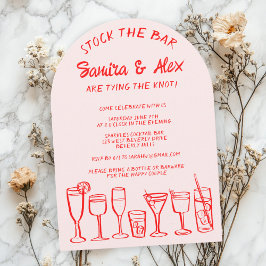 Convite Coloque o Noivado de coquetéis brancos do Bar