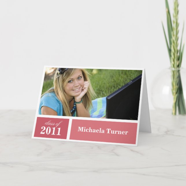 Convite Color Block Folded Graduation Invitations (Frente)