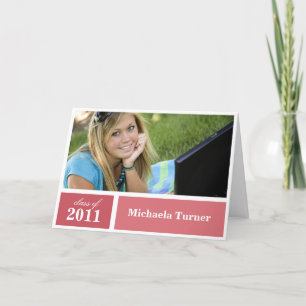 Convite Color Block Folded Graduation Invitations