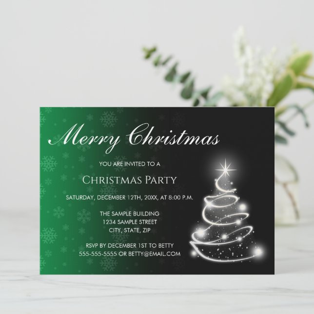 Convite Color Fade Christmas Invitation (Em pé/Frente)