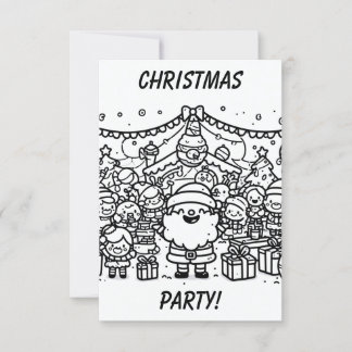 Convite Color Me in: Festa de Natal