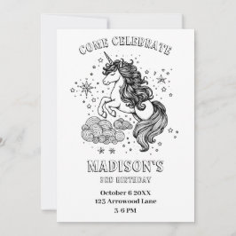 Convite Coloração Personalizada do Partido do Aniversário 