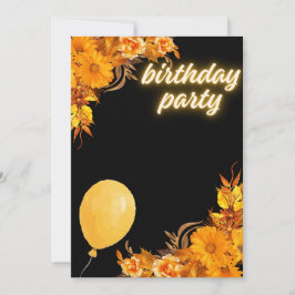 Convite Colorful Birthday Party Invitation Design