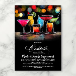 Convite Colorful Cocktails Engagement Party