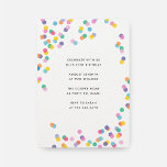 Convite Colorful Confetti Kids Birthday Party<br><div class="desc">Celebrate your little one's special day in style with this stunning Confetti invitation. The center of the invitation features custom text that can be tailored to your specific event details, making it a unique and special representation of your child's big day. Surrounding the text is a colorful explosion of confetti,...</div>