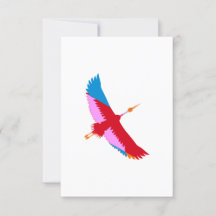 Colorful Crane Flying