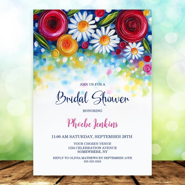 Convite Colorful Floral Bridal Shower (Criador carregado)