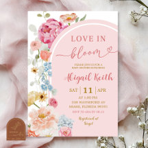 Colorful Floral Spring Love in Bloom Invitation