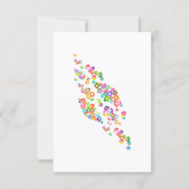 Convite Colorful Peony Flowers