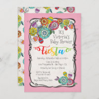 Colorida Boho Floral Mexicano Fiesta Chá de fralda