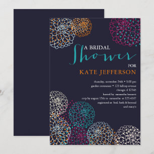 Convite Colorida Chá de panela Dahlias