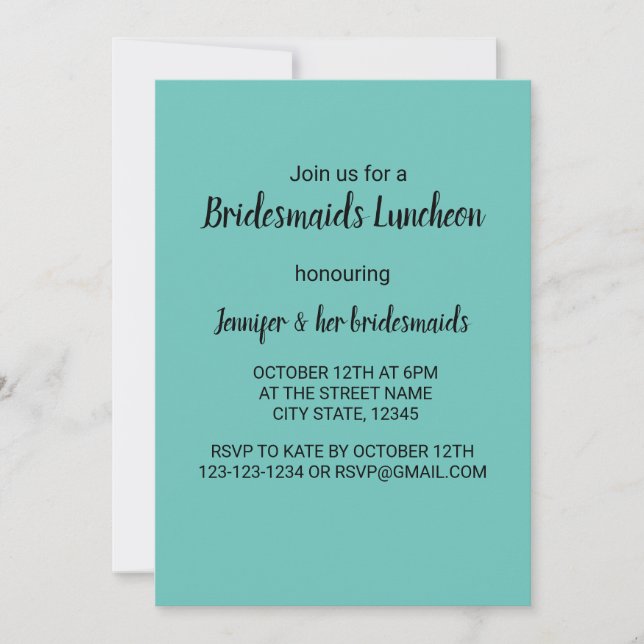 Convite Colorida d'água adicione seu nome ao texto editáve (Frente)