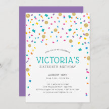 Colorida Festa de aniversário Confetti