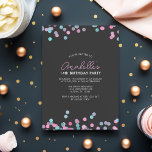 Convite Colorida Festa de aniversário Confetti<br><div class="desc">Convites modernos e modernos num tema na moda confetti perfeito para festas de aniversário,  festas de solteira,  reuniões familiares,  festas de véspera de ano novo,  festas de Natal,  festas de escritório,  chás de fraldas e muito mais!</div>