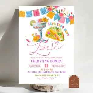 Convite Colorida Festa Taco Sobre Amor Chá de Noiva