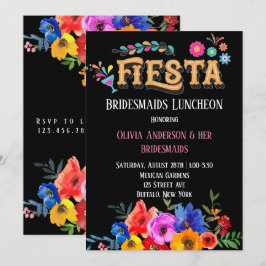 Convite Colorida Florals Fiesta Bridesmaids Luncheon