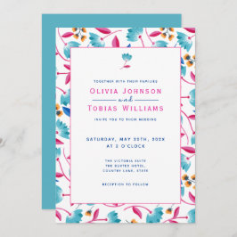 Convite Colorida Folk Art Floral Summer