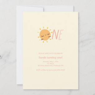 Convite Colorida Primeira Volta ao Sol 1º 