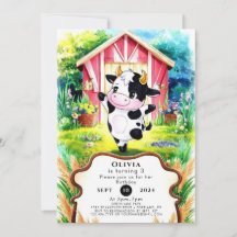 Colorida Vaca Mágica Aniversário