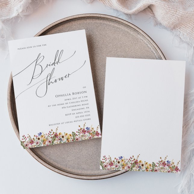 Convite Colorida Wildflower | Chá de panela paralelo (Criador carregado)